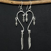 Solid 925 Silver Handmade New design 4 inch Earring For Women&#39;s Jewelry - £4.58 GBP