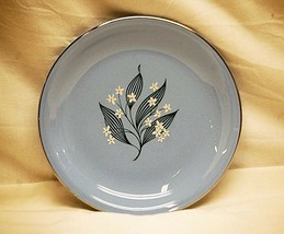 Old Vintage 50s Stardust by Homer Laughlin Bread &amp; Butter Plate Skytone Blue MCM - £7.81 GBP