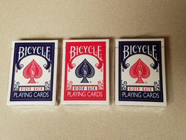 3 Decks Bicycle Rider Back Poker 808 Single Deck Playing Cards Blue &amp; Red (NEW) - £11.83 GBP