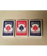 3 Decks Bicycle Rider Back Poker 808 Single Deck Playing Cards Blue &amp; Re... - £11.63 GBP