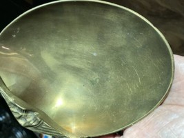 Vintage Footed Brass Art Deco Shell Soap Smudge Dish Sage Palo Santos Ho... - $35.00