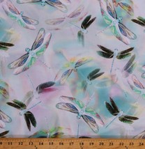 Cotton Dragonflies Dragonfly Insects Multicolor Fabric Print by Yard D690.82 - £11.73 GBP