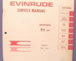 1970 Evinrude SPORTWIN 9 1/2 HP Outboard Motor Service Shop Manual 9022 ... - $19.97