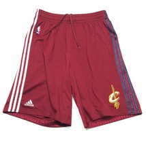 Cleveland Cavaliers Gym Shorts Mens XL L+2 Red Striped Sword Logo Drawstring NBA - £18.67 GBP