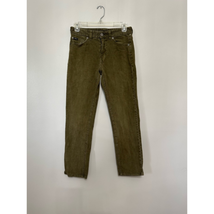 RVCA Boys Daggers Fit Corduroy Pants Jeans Olive 5 Pocket Button Stretch... - $19.39