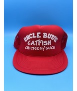 Vintage Cobra Caps Mesh SnapBack Trucker Hat Red Uncle Buds Catfish  - £12.43 GBP