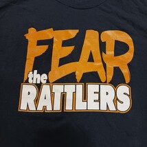 Gildan Ultra Cotton Fear The Rattlers Men Black Graphic T-Shirt Short Sleeve XL  image 5