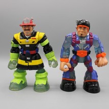 Lot of 2 Billy Blazes &amp; Perry Chute 2002 Mattel Rescue Heroes 6&quot; Action ... - $19.79