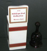 Vintage Avon 1876 Cape Cod Collection Red Sandwich Glass Hostess Bell - £19.39 GBP