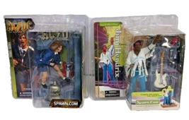 Mc Farlane Toys AC/DC Angus Young And Jimi Hendrix Action Figures 2001 Spawn Nip - £252.43 GBP