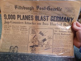 February 23 1945 Pittsburgh Post Gazette Newspaper Germany Japanese Counter - $49.49