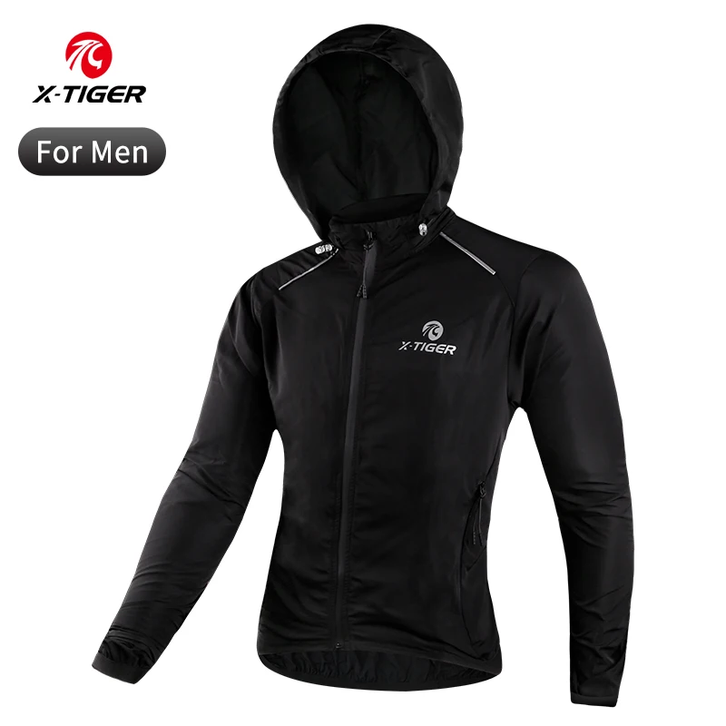 X-TIGER Windproof Cycling Jacket Ultrathin Hooded Bicycle Jacket  Reflective Wat - $153.17