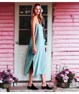 $248 Eileen Fisher Cami Midi Dress Petite Medium P10 P12 Spaghetti S Cre... - $132.91