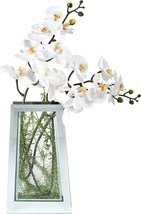 Flower Mirror Glass Vase By Royal Imports - 13&quot; Tall Tapered -, And Wedding. - £30.91 GBP