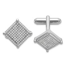 Sterling Silver &amp; CZ Brilliant Embers Cufflinks - £61.73 GBP