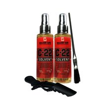 2pcs C22 Solvent Wig Glue Remover 4oz w/Brush Applicator &amp; Hair Clip Bun... - $30.55