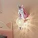 interoknack Creative Kids Room Unicorn Wall Lamp, Modern Rechargeable Unicorn W Item image 2