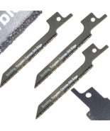 Scrolling Reciprocating Carbide Blade x3 Hardie Drywall Cement Board Fib... - £7.80 GBP
