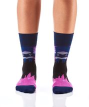 Yo Sox Women's Premium Crew Socks Northern Lights Fits Size 6 to 10 Cotton Blend image 3