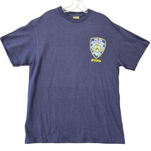 NYPD New York Licensed Blue Police Shirt Short Sleeves Crew Neck Mens Si... - $8.10