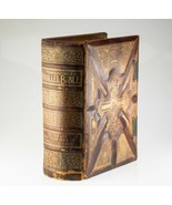 1890 Pronouncing Parallel Bible Leather Bound w/ Clasps Antique Book - £791.35 GBP
