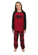 Eddie Bauer Girls Boys Pajamas Red Multicolor Top Pants Christmas Family - $37.99