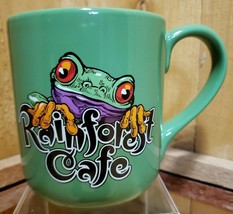 Rainforest Café CHA! CHA! 1999 Green Frog 16 oz Coffee Mug Excellent NEW Vintage - £28.30 GBP