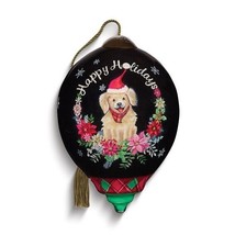 Ne&#39;Qwa Art We Woof You a Merry Christmas by Sarah Summers Glass Ornament - £33.91 GBP
