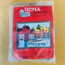 Vintage Roma By Sew Simple Crewel Kit Docking Time Nautical RO 106 12 x ... - $24.70