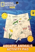 National Geographic &amp; Teaching Tree ~ Kids Aquatic Animals Activity Pad ~ Colori - £7.06 GBP