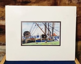 Anne Howe Watercolors 11&quot; x 14&quot; Ship On The Water Print - £158.27 GBP