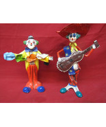 Vintage Pair Paper Mache Hand Painted Circus Clowns Made In Mexico - £23.35 GBP