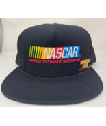 NWT Vintage NASCAR Hat - All Black NASCAR Logo Corporate Image Rainbow w... - £48.61 GBP