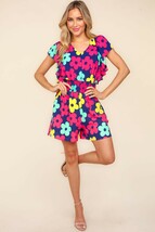 Haptics Floral Smocked Waist Romper with Side Pockets - $51.95