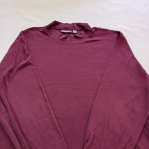Croft & Barrow Men’s XL Easy Care Mock Neck Red Cotton T-Shirt Long Sleeve image 8