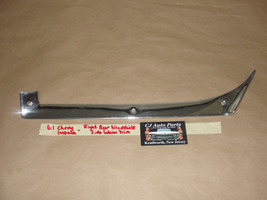 Oem 61 Chevy Impala 4 Door Right Rear Back Window Windshield Interior Trim - £61.85 GBP