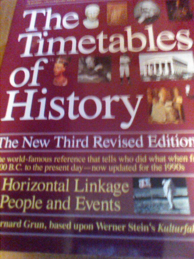 The Timetables of History: A Horizontal Linkage of People and Events Grun, Berna - Books