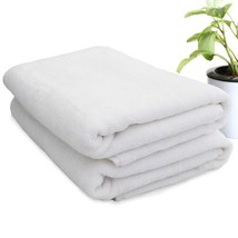 White Cotton Bath Towels 500GSM Set Of 2, For Hotel &amp; Spa, Super Absorbe... - £37.38 GBP