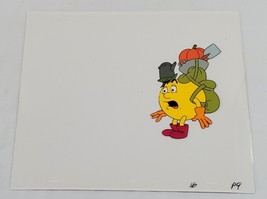VINTAGE 1982-83 ABC Pac-Man Production Used Animation Cel Backpacking Ca... - $98.99