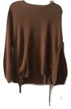 NWT Ava &amp; Viv Women&#39;s Plus Size XL (14W) Brown Side Lace-Up Sweater - $19.75