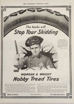 1910 Print Ad Morgan &amp; Wright Nobby Tread Tires Policeman Made in Detroit,MI - £12.71 GBP