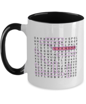 Grandma Mugs GRANDMA- Best Grandma Word Puzzle Black-2T-Mug - $17.95