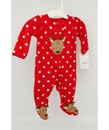 Carter’s Baby One Piece Zip Up Deer Footed Jumper.  NWT.  Red, White and... - £7.80 GBP