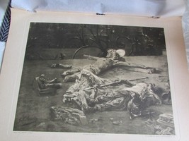 French WW1 Book Print Dead Soldier With Christ - $15.25
