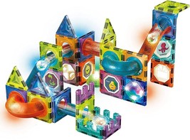 Magic Magnetic Blocks Marble Run Set 66 PCS STEM Imagination Science Mathematics - £18.66 GBP