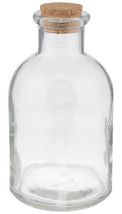 Clear Glass DRUGGIST BOTTLE 6 3/4&quot; prescription pharmacy Apothecary Jar 18 oz - £20.79 GBP