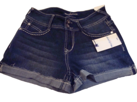 Junior&#39;s Wallflower Cuffed Hems ,Embellished Back Flap Pockets Shorts Si... - £13.69 GBP