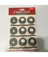 Vintage Christmas wreath stickers still in original packaging - $365.56 MXN