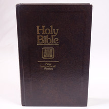 VINTAGE Holy Bible New International Version Zondervan Brown Hardcover 1984 Rare - £15.16 GBP