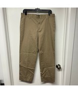 Lands End Boys Khaki Chino Pants Size 18H Husky Adjustable Waist Cotton ... - $23.76